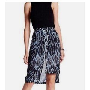 $275 HALSTON size 6 Asymmetrical tiered hem Chiffon lined evening pencil skirt